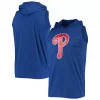 Men's Stitches Royal Philadelphia Phillies Sleeveless Pullover Hoodie