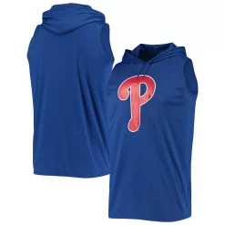 Men's Stitches Royal Philadelphia Phillies Sleeveless Pullover Hoodie