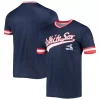 Men's Stitches Navy/Red Chicago White Sox Cooperstown Collection V-Neck Team Color Jersey