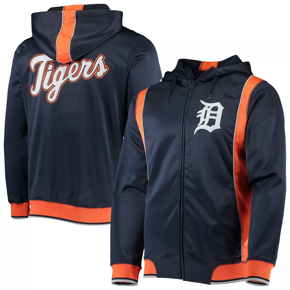 Men's Stitches Navy/Orange Detroit Tigers Team Full-Zip Hoodie 3 Men's Stitches Navy/Orange Detroit Tigers Team Full-Zip Hoodie