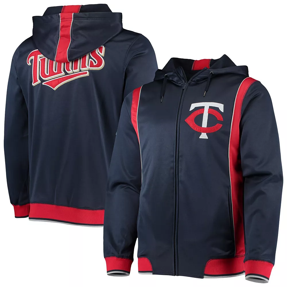Men's Stitches Navy/Red Minnesota Twins Team Full-Zip Hoodie - Image 2