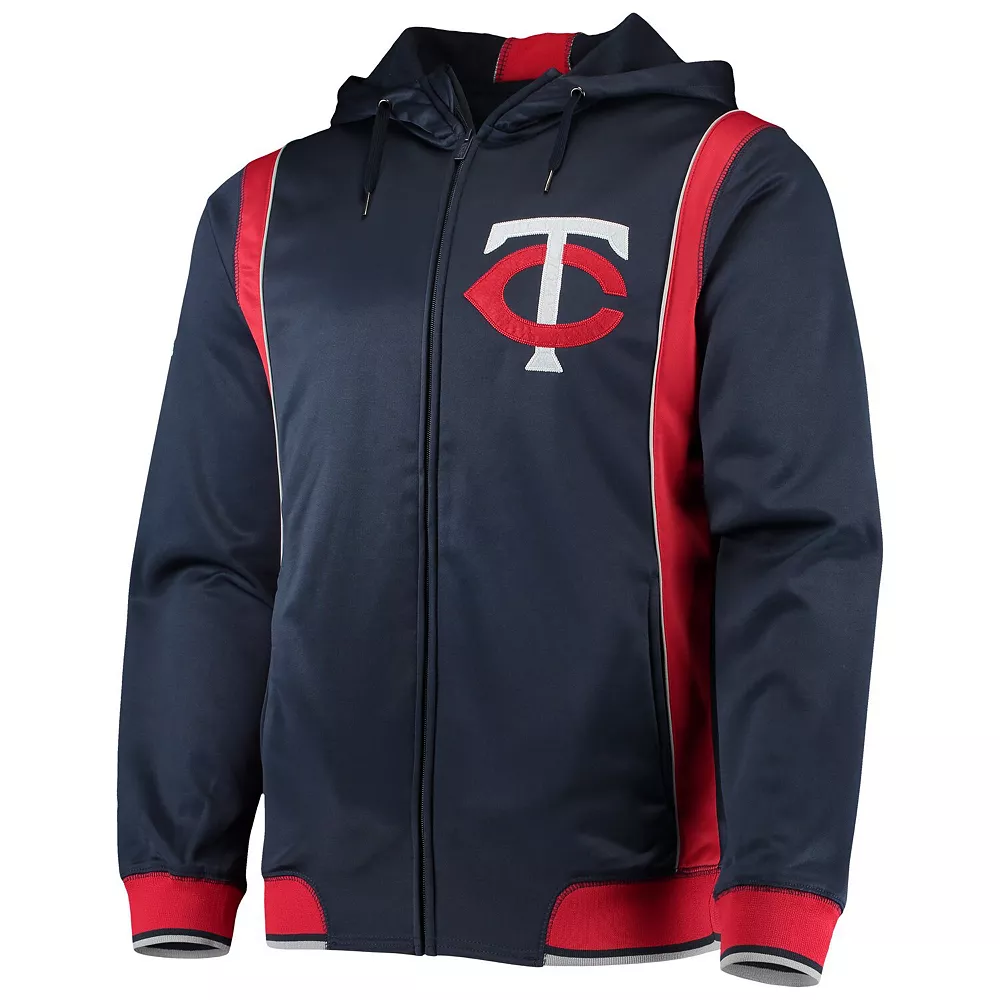 Men's Stitches Navy/Red Minnesota Twins Team Full-Zip Hoodie - Image 3