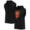 Men's Stitches Black San Francisco Giants Sleeveless Pullover Hoodie