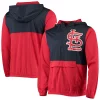 Men's Stitches Red/Navy St. Louis Cardinals Anorak Hoodie Half-Zip Jacket