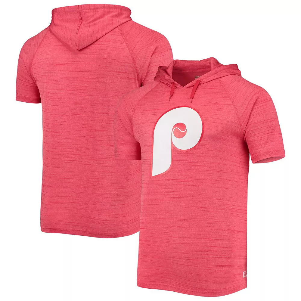 Men's Stitches Red Philadelphia Phillies Raglan Hoodie T-Shirt - Image 2