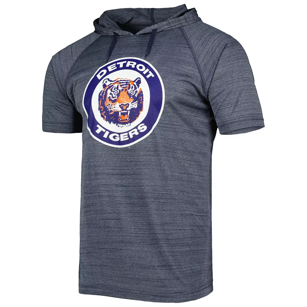 Men's Stitches Navy Detroit Tigers Space-Dye Raglan Hoodie T-Shirt 5 Men's Stitches Navy Detroit Tigers Space-Dye Raglan Hoodie T-Shirt - Image 3