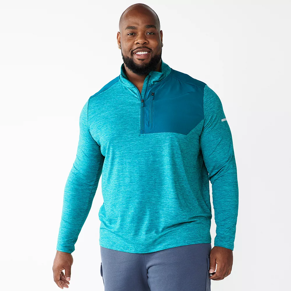 Big & Tall Tek Gear® Mixed Media Pullover - Image 4
