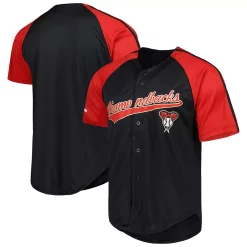 Men's Stitches Red Arizona Diamondbacks Team Button-Down Raglan Replica Jersey